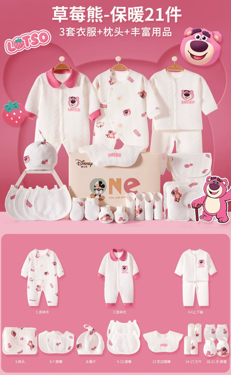 Disney Yenidoğulmuş Körpə Geyimləri Hədiyyə Dəsti - Yenidoğulmuşlar, Bir Aylıq Bayram və Yüksək Səviyyəli Hədiyyə üçün İdealdır