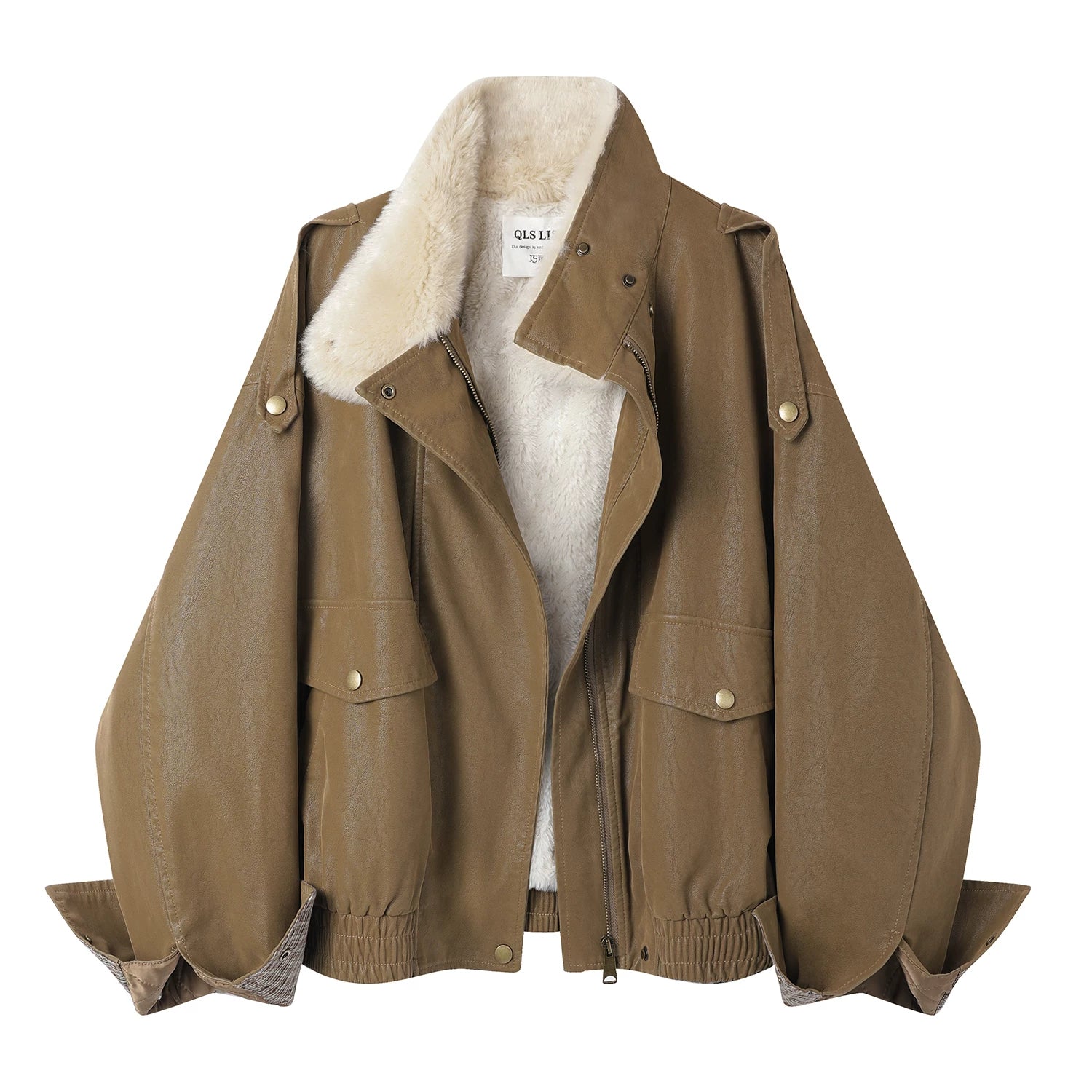 Cholisa-nın bu il qadınlar üçün dəbli və şık qalın dəri paltosu, 2025-ci il üçün gözəl və şık motosiklet geyimi.