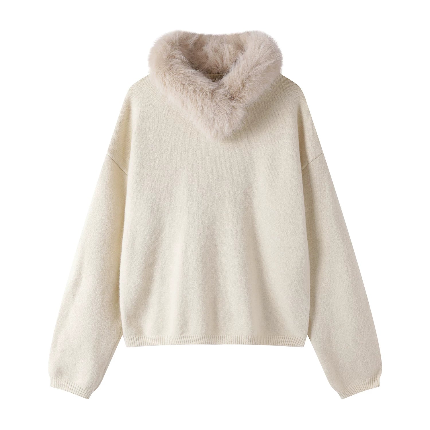 Qadınlar üçün Chorissa Qırmızı Yeni il və Milad mövzulu sviter, payız və qış, xəz yaxalıqlı çoxfunksiyalı dizayn, sviter trikotaj top