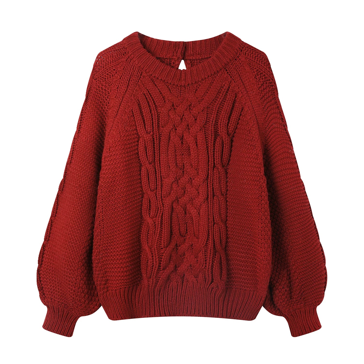 Cholisa Qalın Milad Sviteri, Tək və ya Üst Geyimdə Geyilə Bilər, Payız və Qış Boş Dəyirmi Yaxalı Yumşaq və Rahat Qadınlar üçün Top