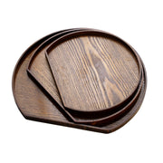 Fabrikdə birbaşa idarə olunan taxta altlıq, yarım ay formalı kül faner yemək boşqab, Yapon tipli su və şərab taxta boşqab, bərk ağac meyvə boşqab