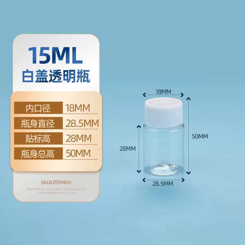 Kaseko pet reagent şüşəsi Daguang 28 kalibrli şəffaf plastik şüşə alt şüşə laboratoriya möhürlənmiş qalınlaşdırılmış elmi tədqiqat dərəcəli qəhvəyi kiçik boş şüşə 5ml 100/500ML kvadrat dəyirmi şüşə nümunə götürmə şüşəsi