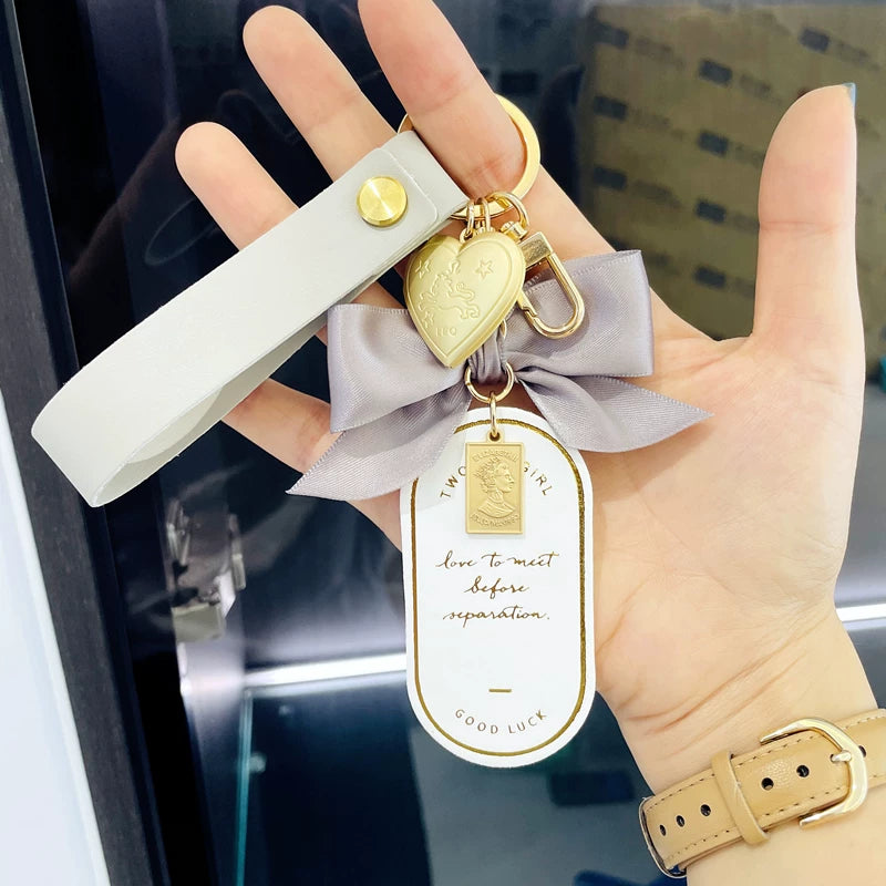 Little Red Book Ribbon Keychain Creative Popular Car Keychain INS High-Up Goddess Bag Pendant