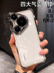 Dördbucaqlı hava yastıqları Huawei Pura90Promax mobil telefon qutusu, silikon mate80Pro obyektiv, hər şey daxil olmaqla, düşməyə qarşı mate70pro şəffaf p50 kişi sadə qadın p70pro + qabaqcıl m40 dəsti üçün uyğundur