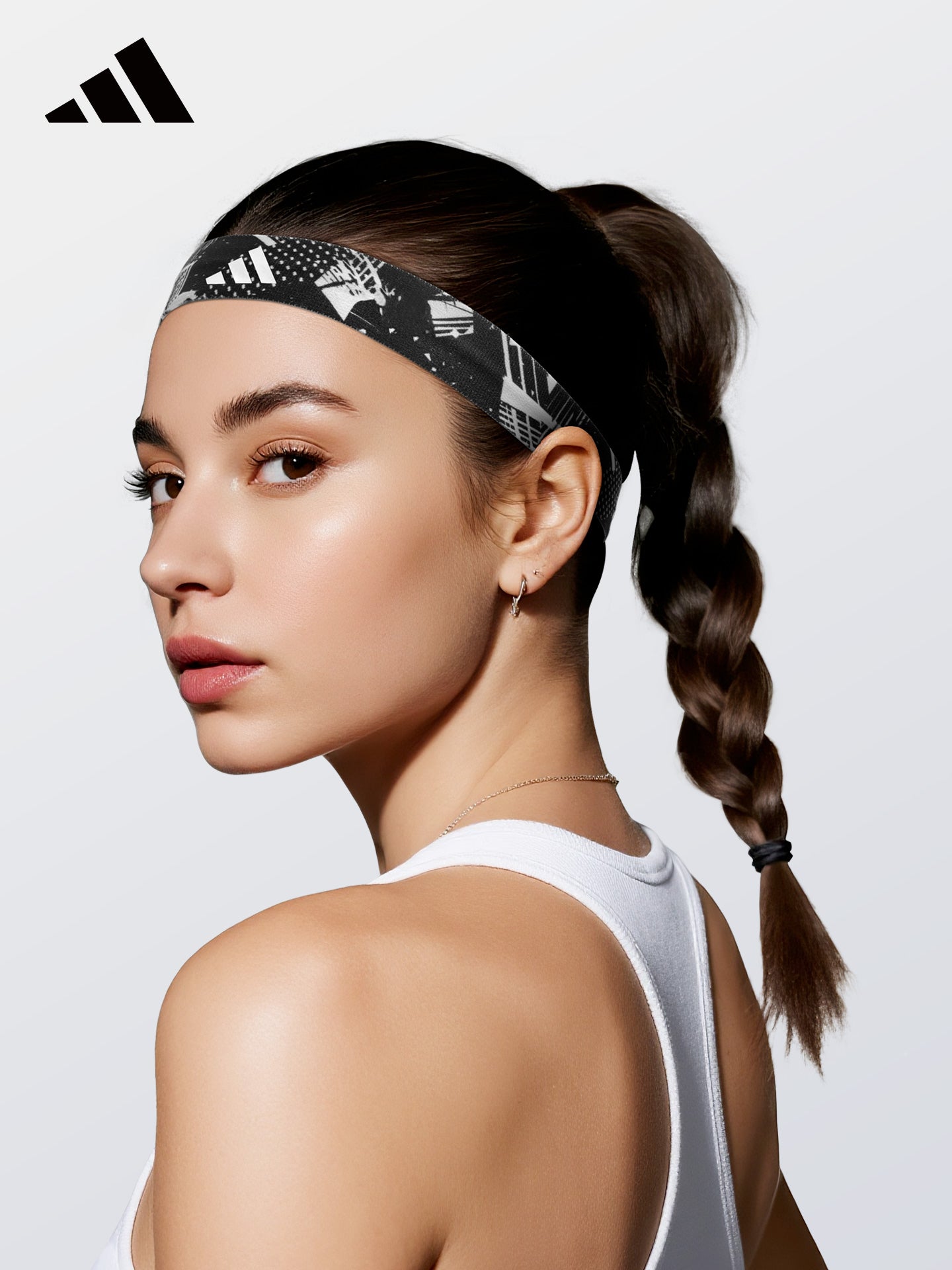 Adidas Adidas idman saç bandı tər bandı antiperspirant bandı qadın tər uducu baş bandı yoqa qaçış badminton kişi