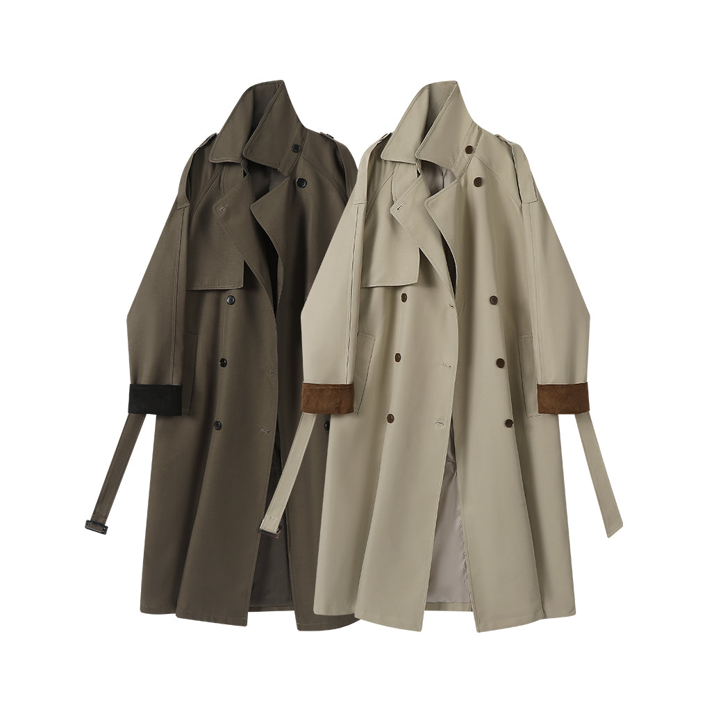 Cholisa Khaki Gündəlik Trench Palto, Uzun və Hündür Stil, Qadın Payız Üst Geyimləri, Yüksək Seçimli və Dəbli Top