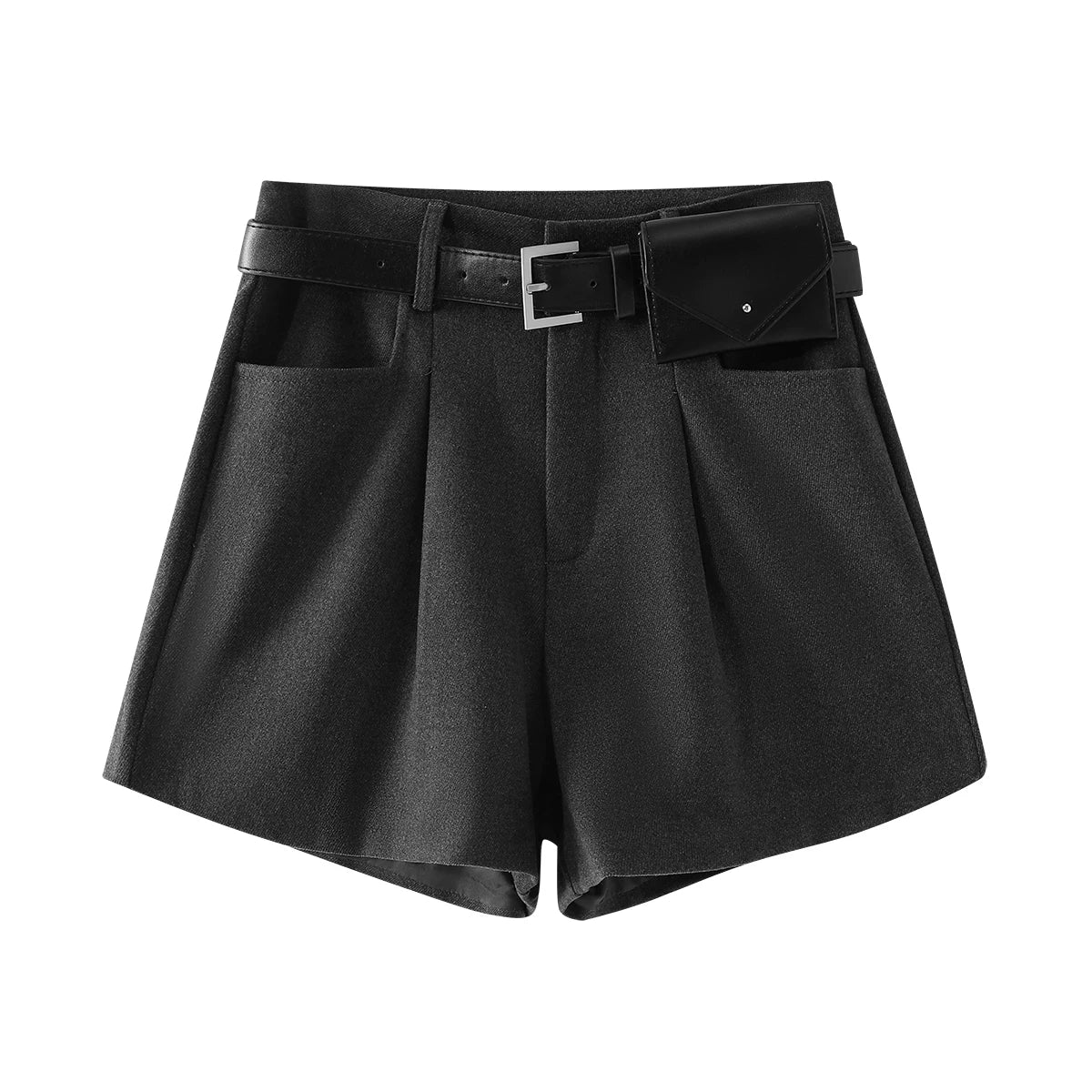 Cholisa Qadın Payız/Qış 2025 Yeni Model Yüksək Bel A-xətti Geniş Ayaqlı Qəhvəyi Maillard Qəhvəyi Gündəlik Şalvar