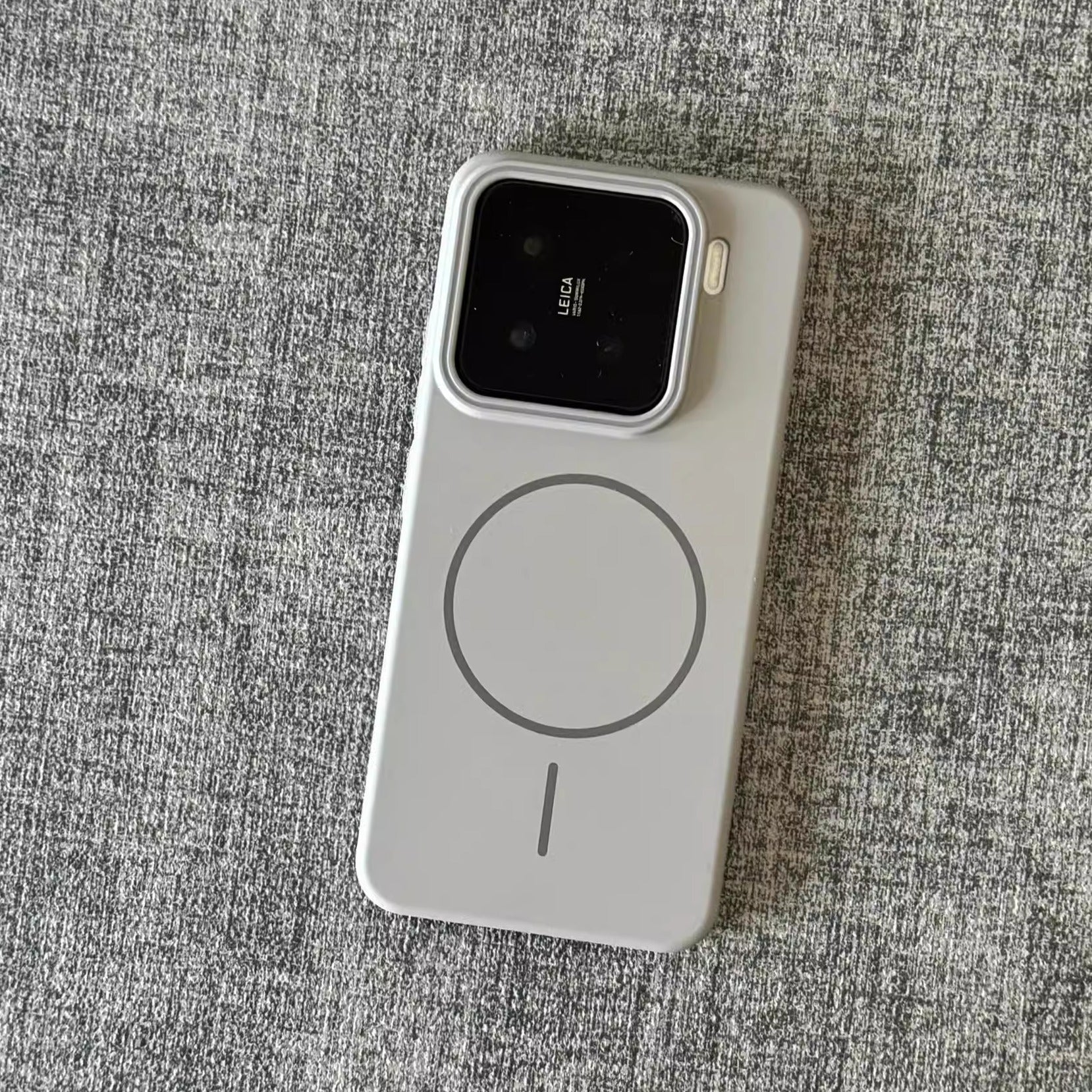 Beats 'eyni titan boz Magsafe güclü maqnit doldurma Xiaomi 17 mobil telefon qutusu 15pro şaxtalı yüksək dərəcəli sement boz 14/13 biznes dəbdəbəli K80 ultra nazik akril sərt gödəkçə 7 üçün uyğundur