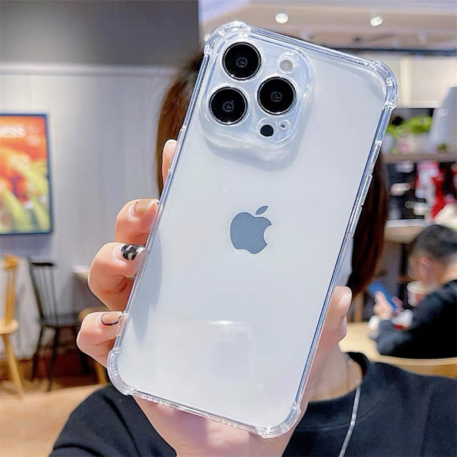 Apple 17 16E 15pro 7 8 XR XSMAX iPhone 11PRO 14plus 12 13PROMAX üçün uyğundur beşinci nəsil qalınlaşdırılmış hava yastığı şəffaf düşməyə qarşı mobil telefon qutusu qutulu topdansatış