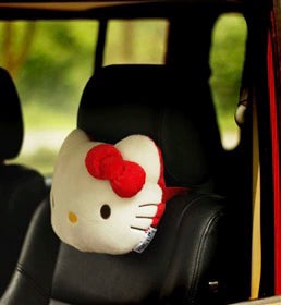 Sevimli Karikatura Kitty Pişik Avtomobil Başlığı Boyun Yastığı Bütün İl Boyu Avtomobil Yastığı Yastığı Boyun Yastığı Avtomobil Dekorasiyası