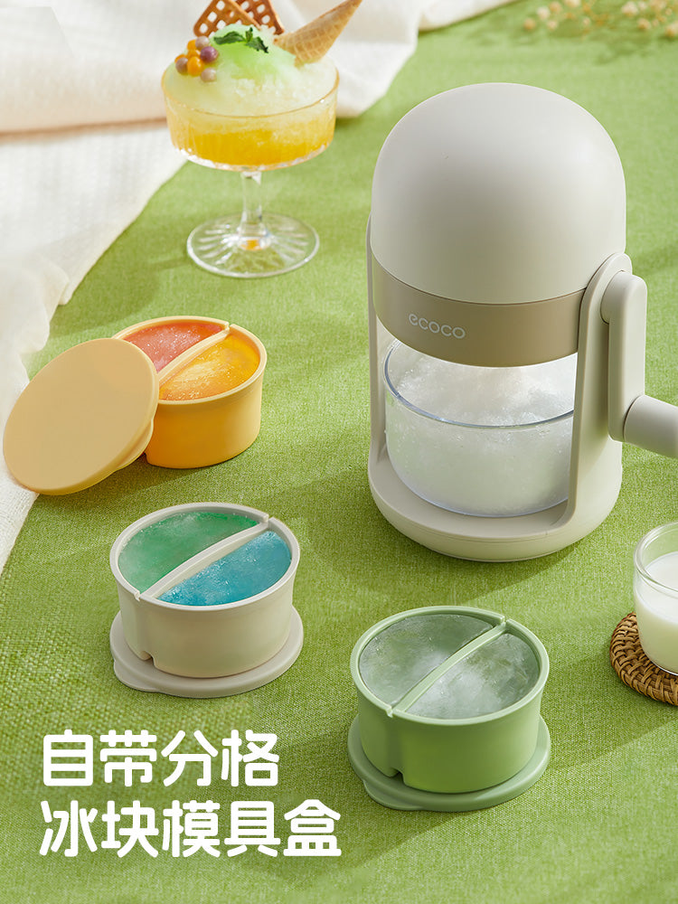 Ecoco manual qırxılmış buz maşını məişət kiçik dolu buz maşını fasiləsiz smoothie maşını əl ilə əyilmiş buz maşını tövlə tövləsi elektrik şəbəkəsindən çıxarılıb
