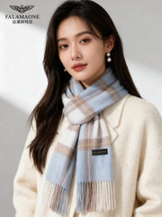 Fala Armani Qadın Şərfi 2025 Yeni Stil, Lüks Payız/Qış Yüksək Seçimli Şal, 100% Yun, Qadınlar üçün Hədiyyə
