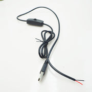 Qara tək uclu USB enerji kabeli 2 nüvəli enerji təchizatı kabeli USB kişi qadın 5V soyuducu fan USB açar açar xətti