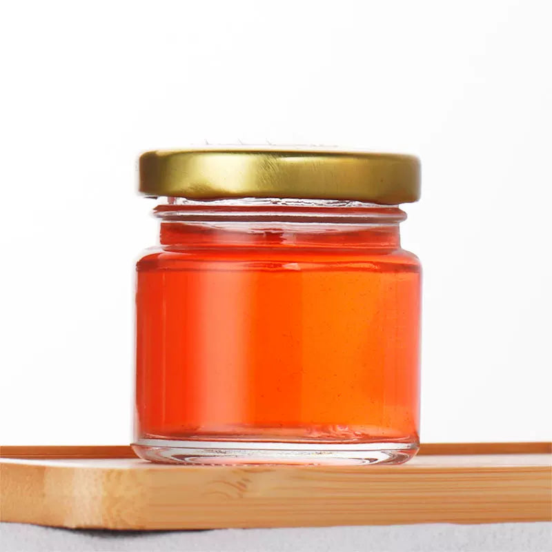 50ml şəffaf şüşə butulka, bal şüşəsi, bal şüşəsi, turşu şüşəsi, mürəbbə şüşəsi, qaynar sous şüşəsi, konfet şüşəsi, konserv şüşəsi, kiçik