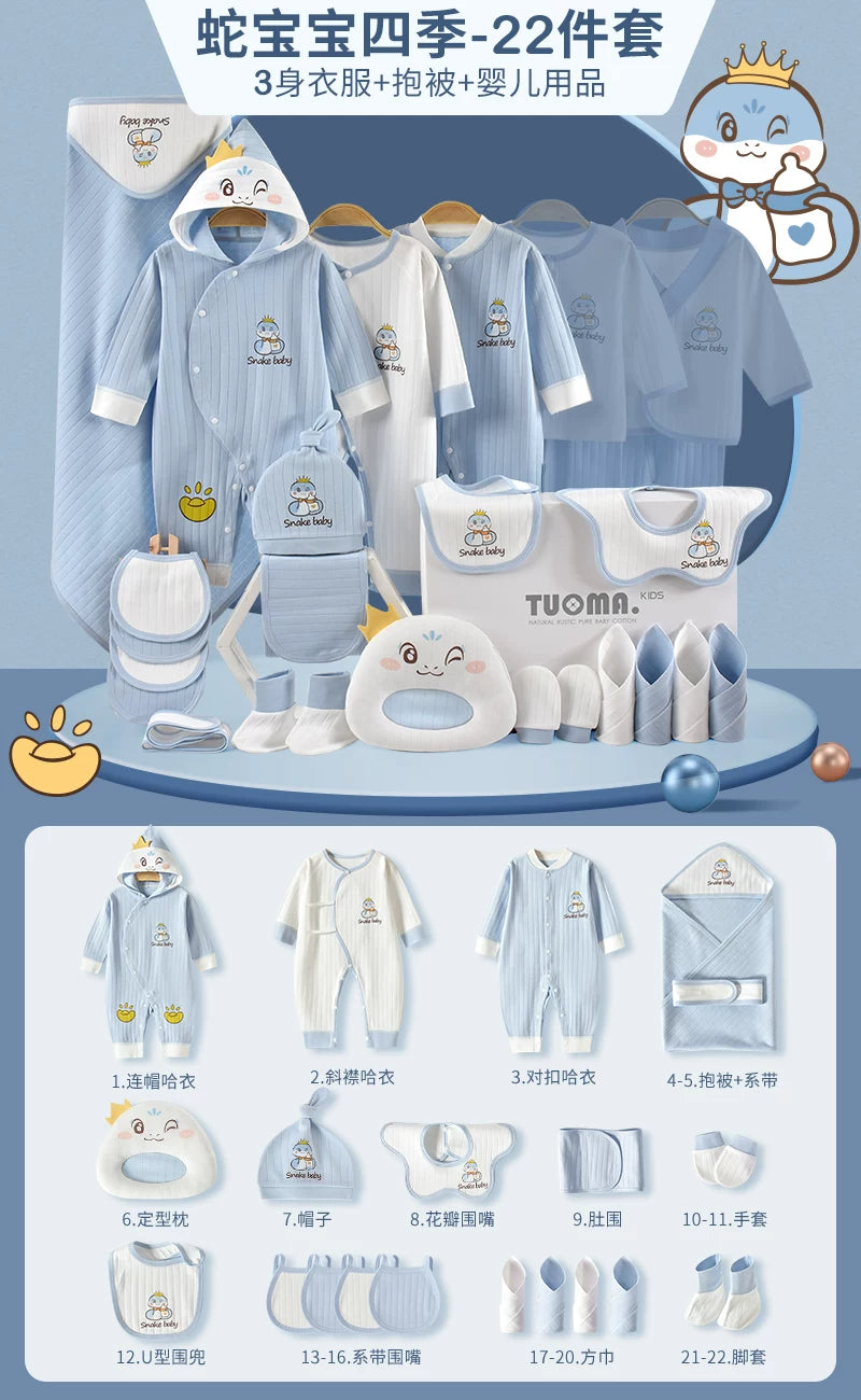 Körpə geyimləri, yeni doğulmuş körpələr üçün hədiyyə qutusu, təmiz pambıq dəsti, yeni doğulmuş körpələr üçün hədiyyələrin tam kolleksiyası, dolunay şənliyi və daha çox şey.