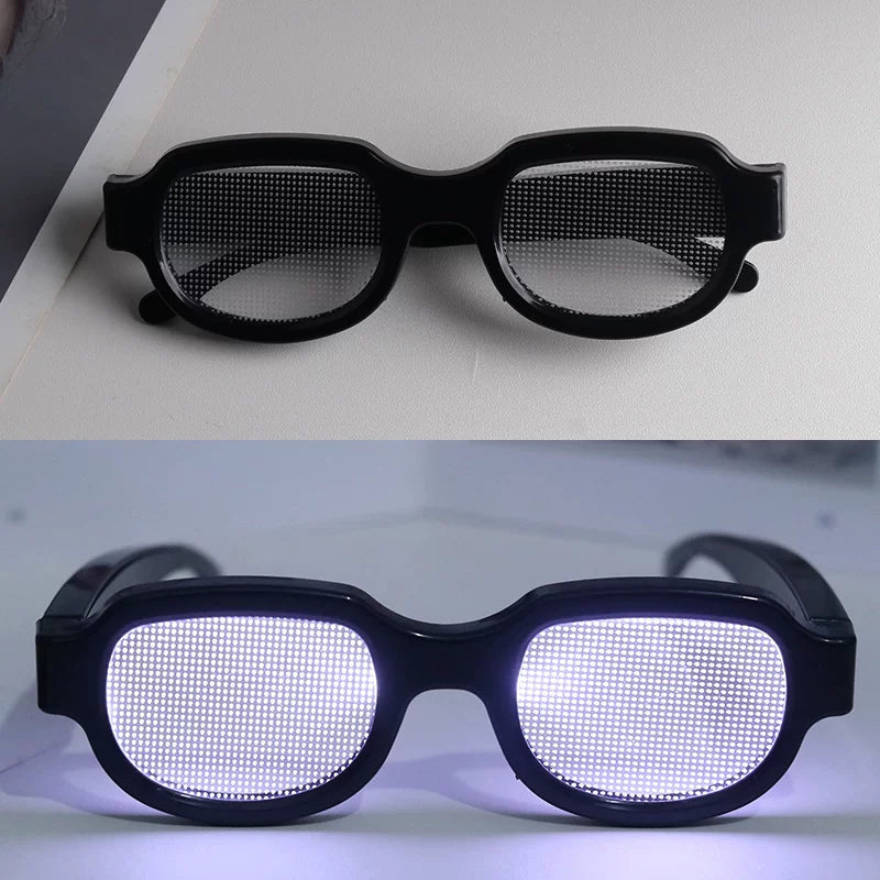 LED texnologiyası parlaq eynək Douyin Conan eyni üslubda qum heykəltəraşlıq komik şəxsiyyət məzəli rəqs performansı eynək hədiyyələr