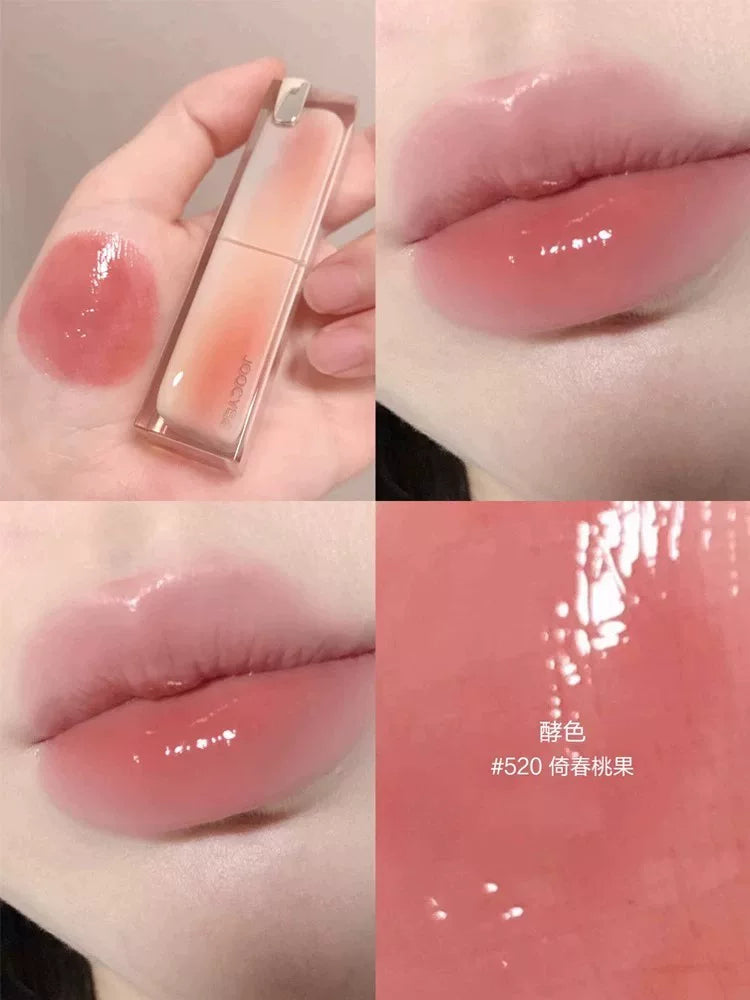 joocyee Fermentləşdirilmiş Kristal Jelly Dodaq Boyası 531 Pink Power Jiaose Christmas Apple Məhdud Buraxılış Payız/Qış Dodaq Parıldadıcısı 530