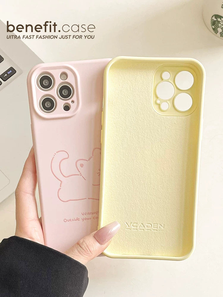 fayda sadə xətlər pişik və it cütlüyü 17 iphone16promax apple 15PRO mobil telefon qutusu 13 yeni stil 14 qoruyucu örtük 12 yumşaq qabıq 11 düşməyə qarşı xsmax qadın havası