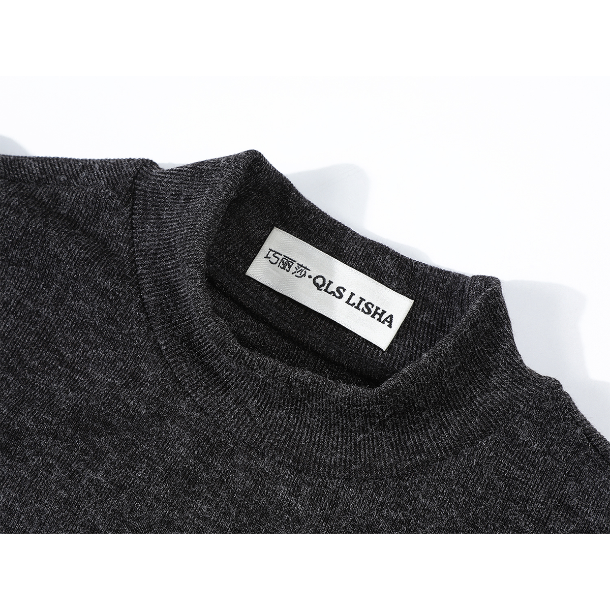 Chola Lisa, fransız üslubunda zərif boz toxunma don, yaz, payız və qış üçün idealdır, çoxqatlı görünüşlü, qadınlar üçün uzun don.