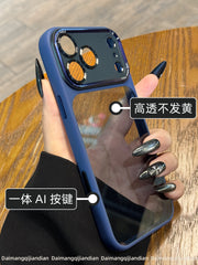Apple 17pro mobil telefon üçün uyğun yeni model tünd göy iphone16promax qoruyucu qutu 17 hər şey daxil 17air düşməyə qarşı 16 super yaraşıqlı 15 lüks 14plus akril 13pm sadə ip