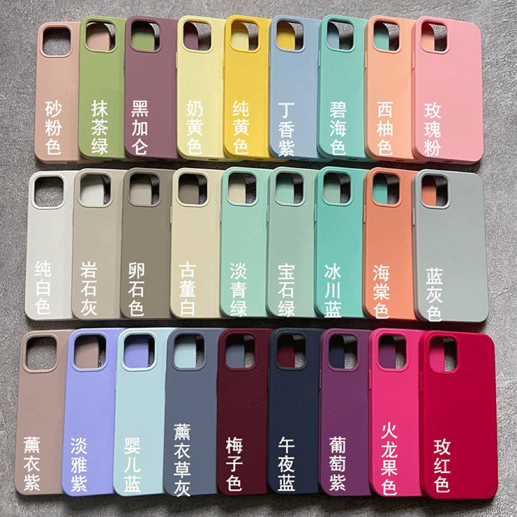 Iphone13 Liquid Silicone Phone Case For Apple 12pro Full Cover