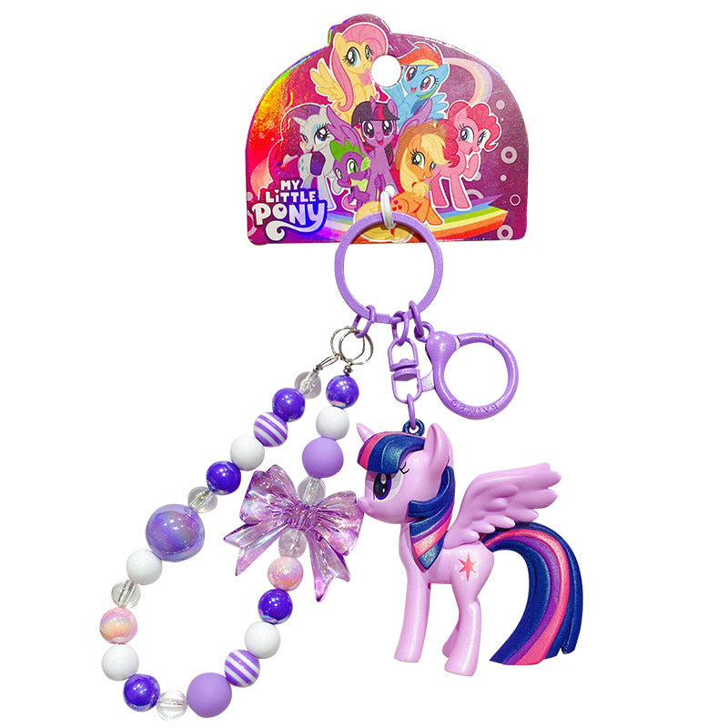 2025 New Original My Little Pony Twilight Sparkle Car Keychains for Girls, Backpack Pendant, Small Ornament Keychains