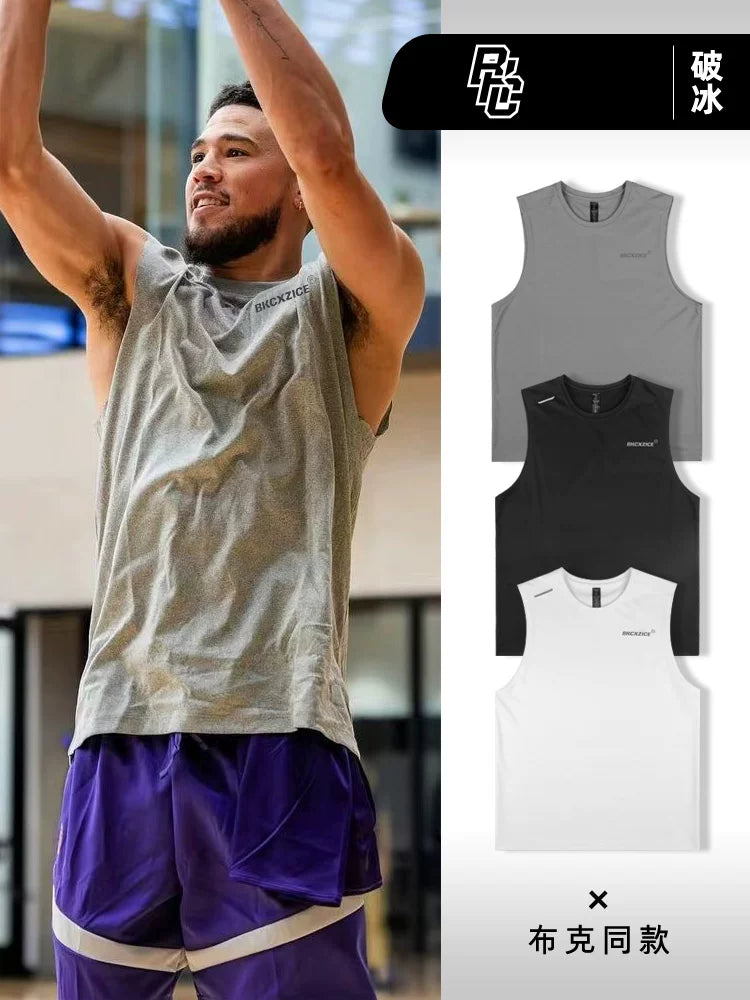 Doncic Irving Amerika basketbol jileti məşq kostyumu boş tez quruyan sərin qaçış idman kostyumu qolsuz kişilər