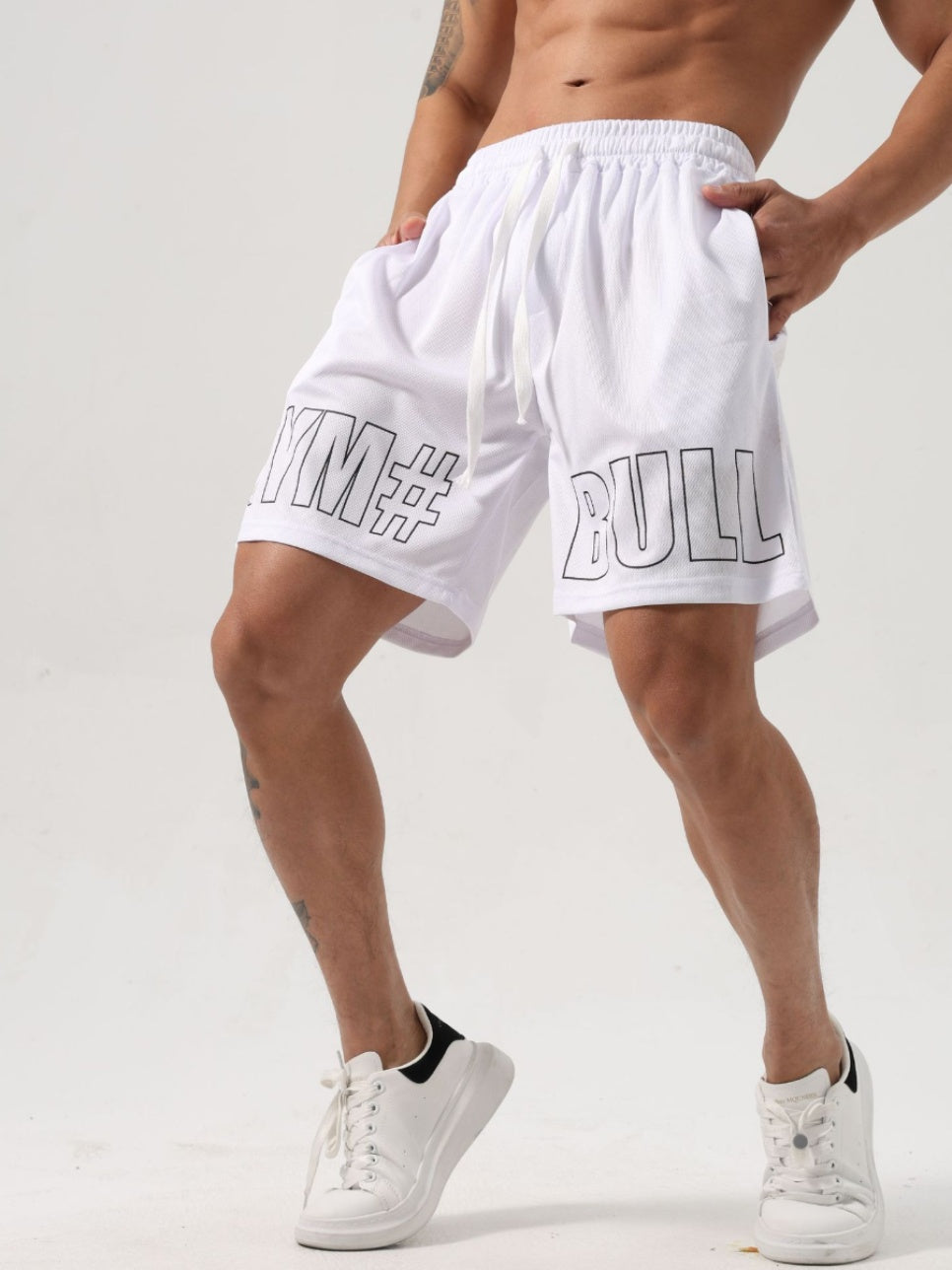 Mesh şort idman şortu kişi dörddəbir şalvar tez quruyan nəfəs ala bilən elastik əzələ fitnes it təlimi qaçış trendi