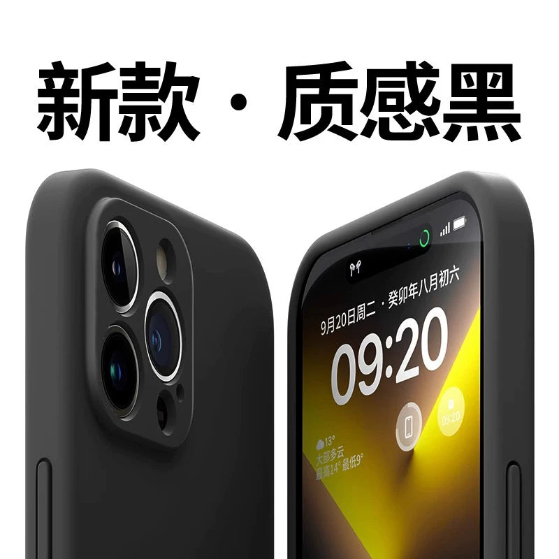 Apple 16pro mobil telefon qutusu maye silikon iPhone16promax yeni gavalı rəngi 15pro hər şey daxil düşməyə qarşı 14 düz rəng sadə 13 yüksək səviyyəli hiss 17 yüksək səviyyəli kişi və qadın cütlüklər üçün uyğundur