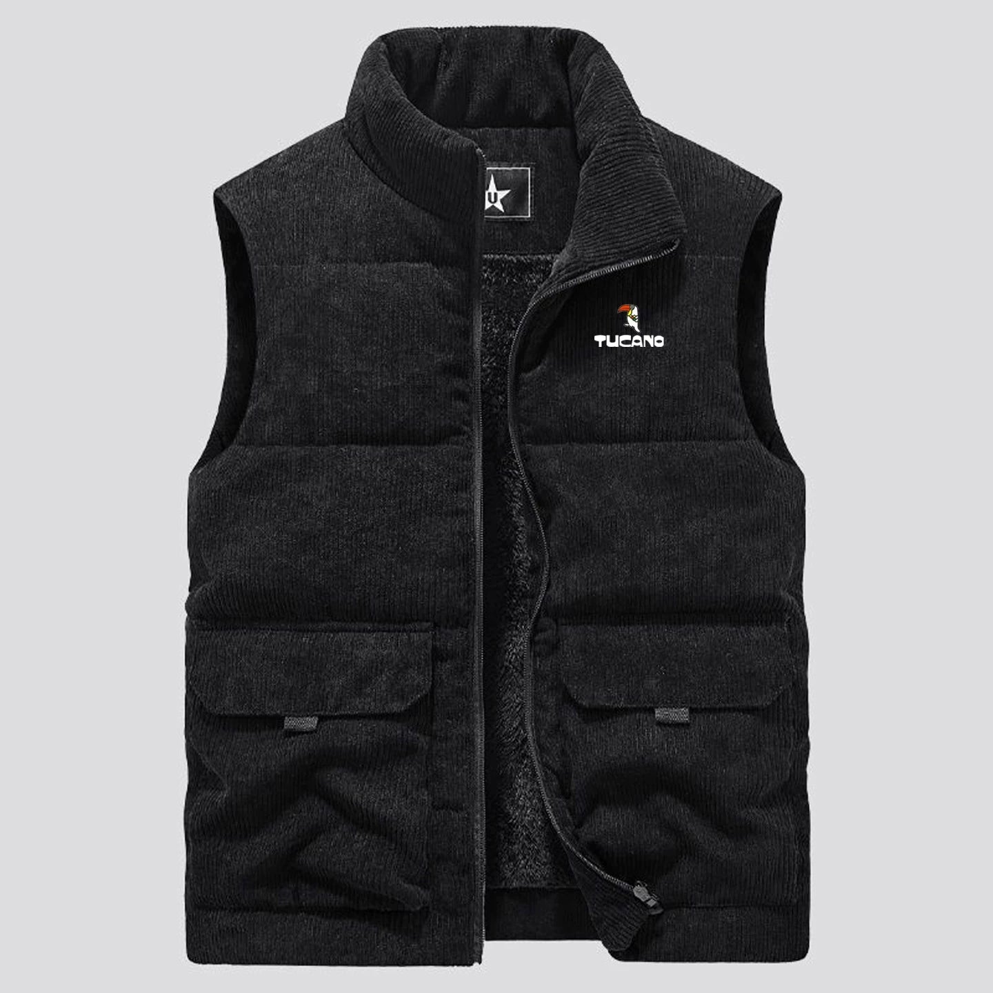 Kişilər üçün Ağacdələn Məxmər Jilet, Payız və Qış, Yun astarlı, Qalın, İsti, İş Geyimi Jilet Gödəkçə