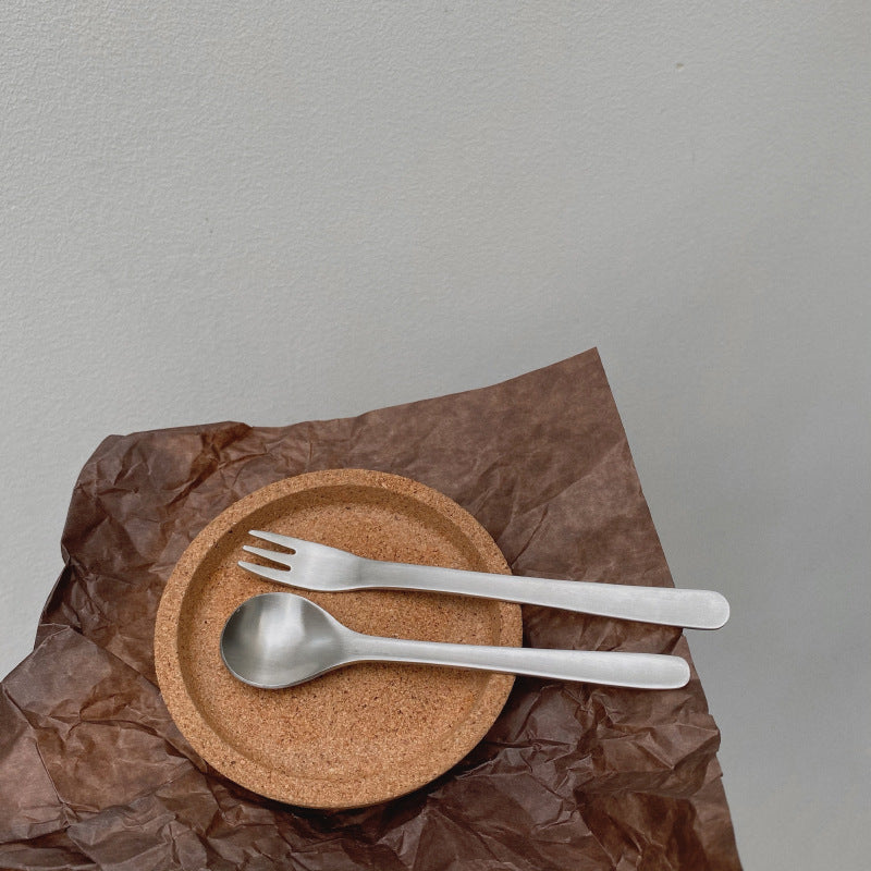 Paslanmayan poladdan tutqun teksturalı qəhvə qaşığı duz yaradıcı Yapon desert qaşığı çəngəl retro restoran BH016