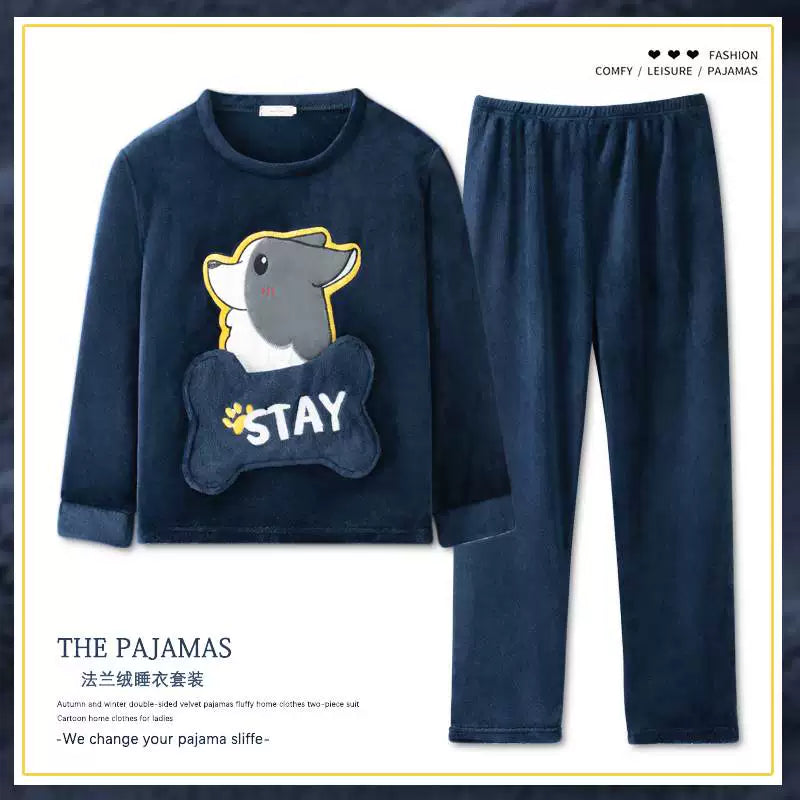 cütlük pijama dəsti qış qadın kişilər pijama ev geyimləri pijama