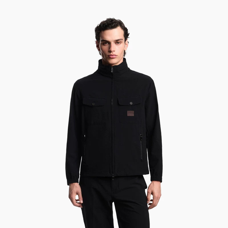 EMPORIO ARMANI/Armani Autumn/Winter New Men's Short Seersucker Work Jacket Sports Jacket