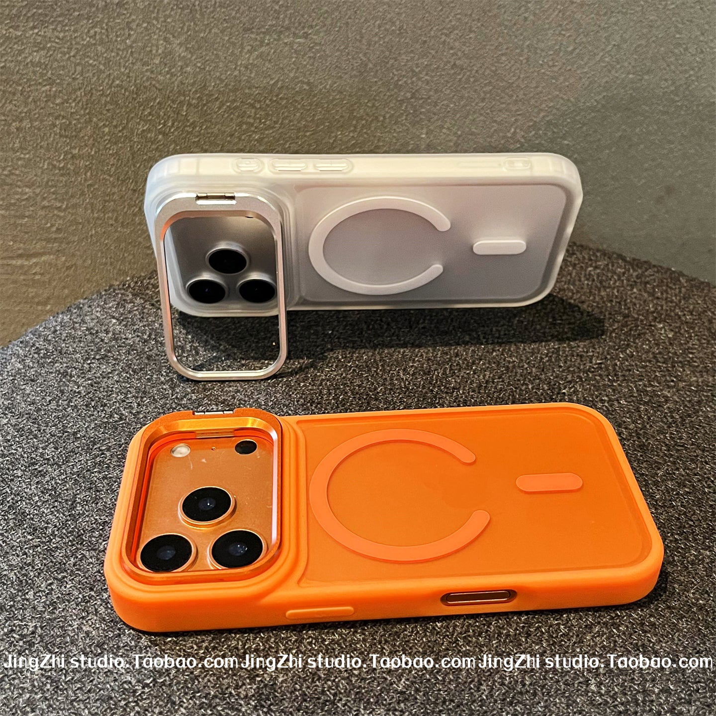 Apple 17 mobil telefon qutusu, yeni şəffaf iphone17promax metal braket çərçivəsi 16promax maqnit 12 buzlu 15pro yüksək səviyyəli 14 cüt 13 düşməyə qarşı 17air sərt çanta üçün uyğundur