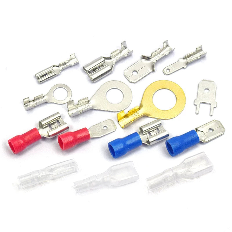 Plug-in soyuq preslənmiş terminal mis konnektoru 6.3/4.8/2.8mm yay terminalı naqilli burun dişi birləşdiricisi