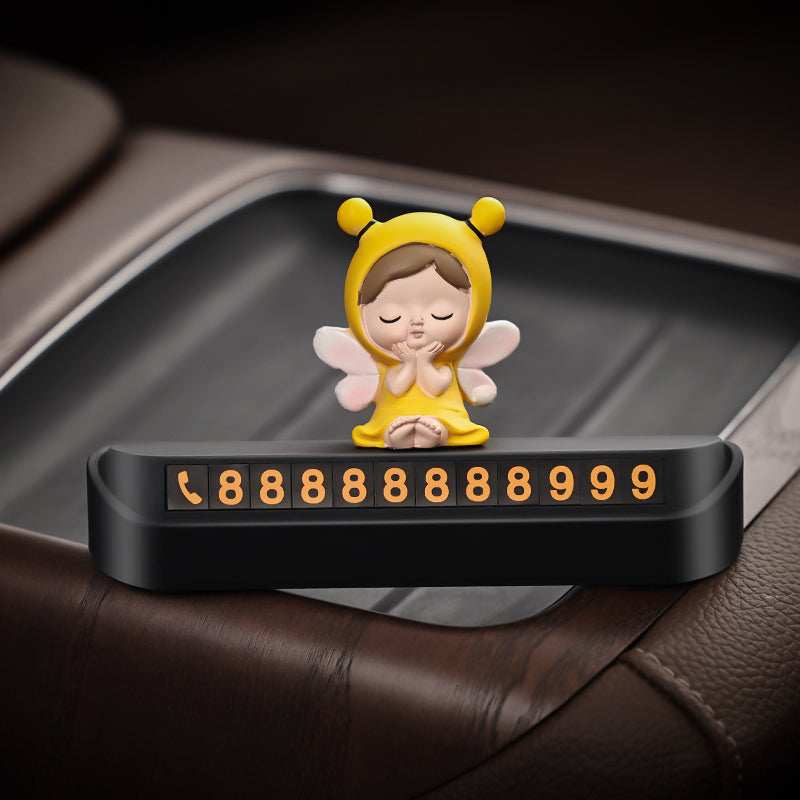 Elf Avtomobil Müvəqqəti Dayanacaq İşarəsi Avtomobil Avtomobil Hərəkət edən Telefon Nömrəsi İşarəsi Sevimli İnteryer Qızlar üçün Dekorasiya Təchizatları
