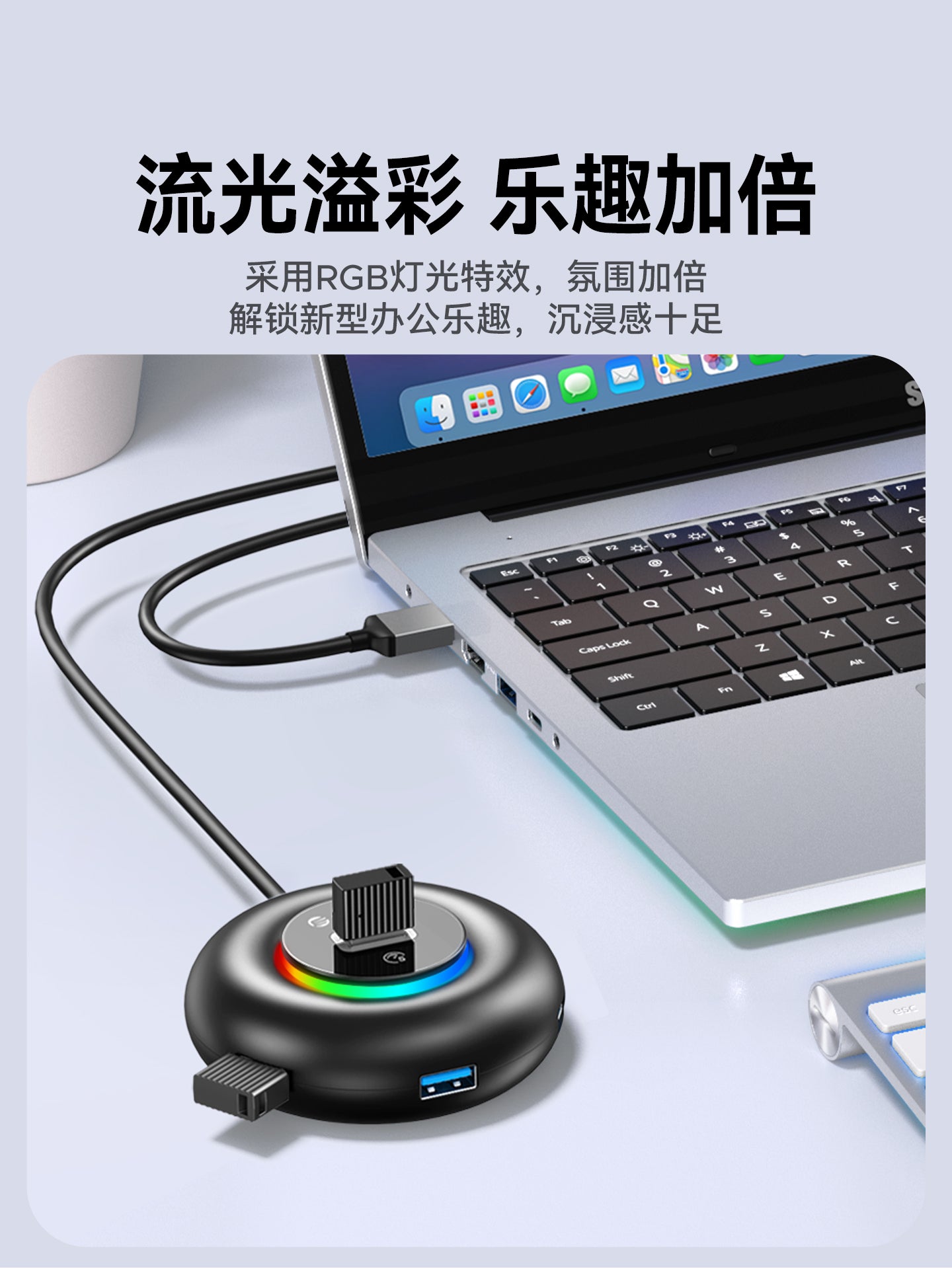 Orric usb interfeysi genişləndirici mərkəzi hub birdən ikiyə uzatma kabeli genişləndirici dok tipc splitter birdən dördə noutbuk xarici U disk çevirmə konnektoru SD/TF oxuyucusu