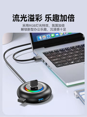 Orric usb interfeysi genişləndirici mərkəzi hub birdən ikiyə uzatma kabeli genişləndirici dok tipc splitter birdən dördə noutbuk xarici U disk çevirmə konnektoru SD/TF oxuyucusu