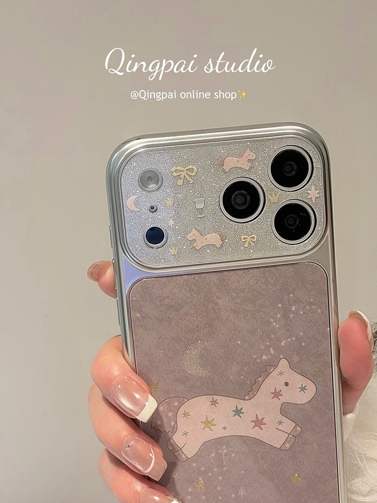 Yüngül ins Yapon və Koreya qraffiti parıltılı ulduz pony Apple 17promax cib telefonu qutusu iphone16pro yeni 15 qadın modeli 14 yaradıcı cizgi filmi şəxsiyyəti gümüş haşiyə hər şey daxil sərt qabıq