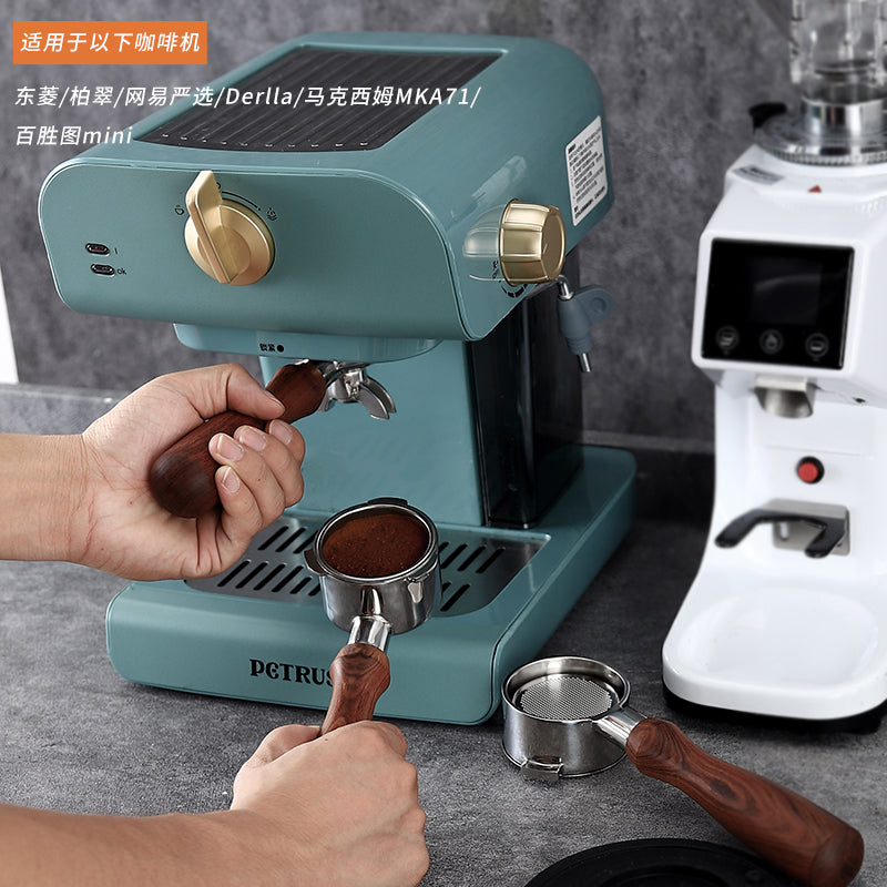 Bai Cui/Derlla/Dongling/İtalyan qəhvə maşını dibsiz tutacaq 51mm cüt fincan ikiqat ağızlı alt tutacaq universal