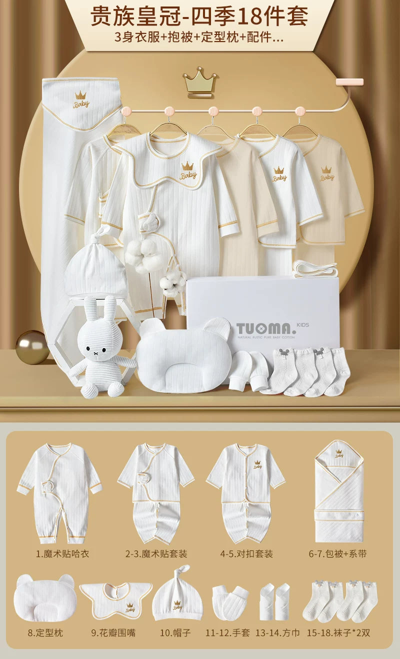 Körpə geyimləri, yeni doğulmuş körpələr üçün hədiyyə qutusu, təmiz pambıq dəsti, yeni doğulmuş körpələr üçün hədiyyələrin tam kolleksiyası, dolunay şənliyi və daha çox şey.