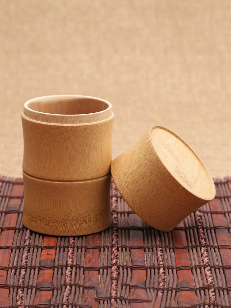 Bambuk Mingtang möhürlənmiş çay qutusu, təbii çay qutusu, böyük bambuk boru, oyma oyanan çay çəlləyin, bambuk çay qutusu