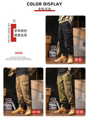 New Balance American Retro Heavyweight Pure Cotton Cargo Pants for Men Autumn Trend, Loose Fit, Stretchy Knee Harem Casual Long Pants
