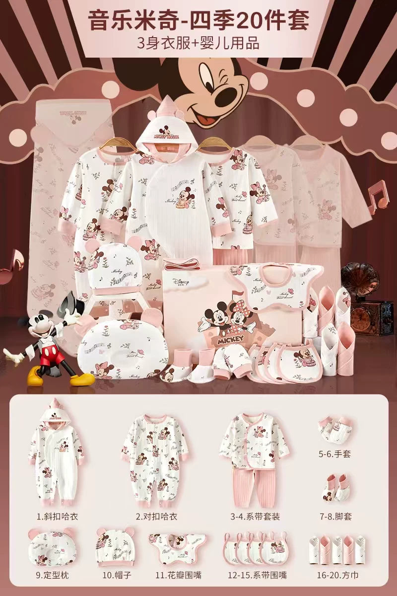 Disney Yenidoğulmuş Körpə Geyimləri Hədiyyə Dəsti, Təmiz Pambıq, Yenidoğulmuş Körpə Dolunay Hədiyyəsi, Xoş Gəlmisiniz Hədiyyəsi, Bayram Əşyaları