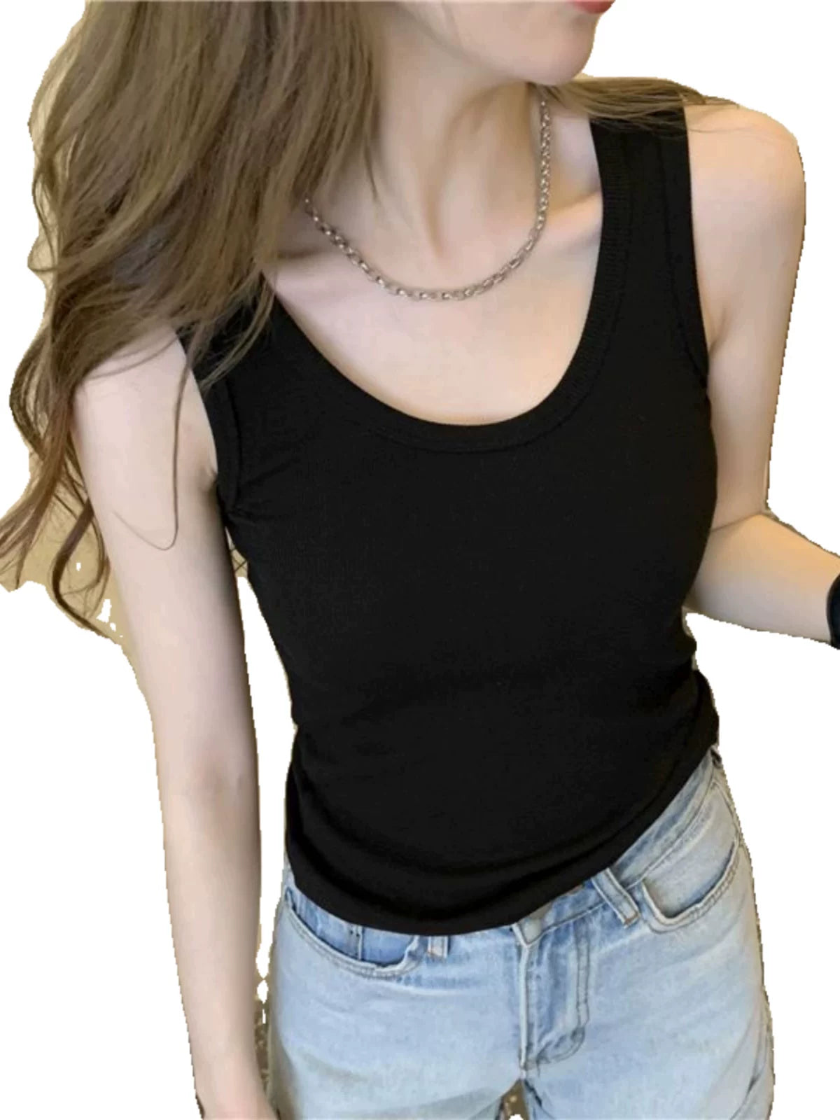 Seksual qızlar üçün moda kamzol, yeni Koreya versiyası, arıqlayan, döşləri örtən, gözəl bel, qadınlar üçün alt qolsuz top