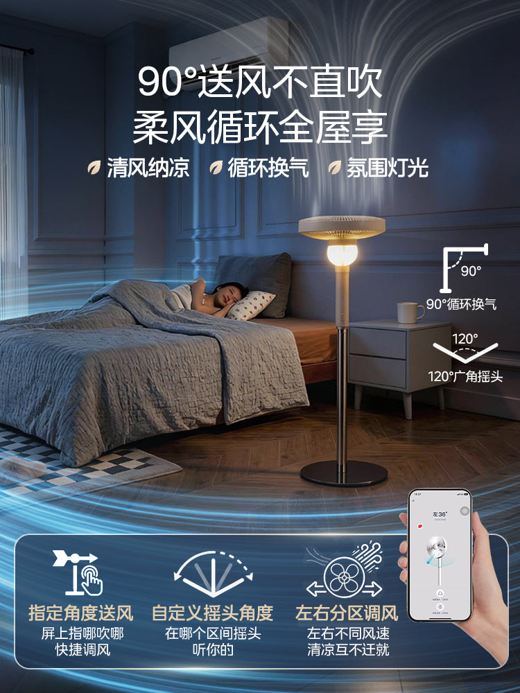 Midea Clover yuxu elektrik fanatı 2xpro ağıllı AI enerjiyə qənaət edən dövrəli döşəmə fanatı səssiz ev 2026 yeni