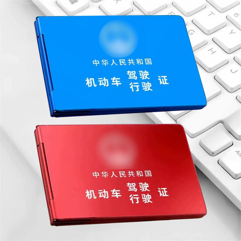 Alüminium Alaşımlı Motorlu Nəqliyyat vasitəsi Sürücülük Vəsiqəsi və Avtomobil Qeydiyyatı Kartı Çantası İkisi Bir Arada 2025 Yeni Model Sürücü Lisenziyası Sənəd Sahibi Kart Sahibinin Çantası