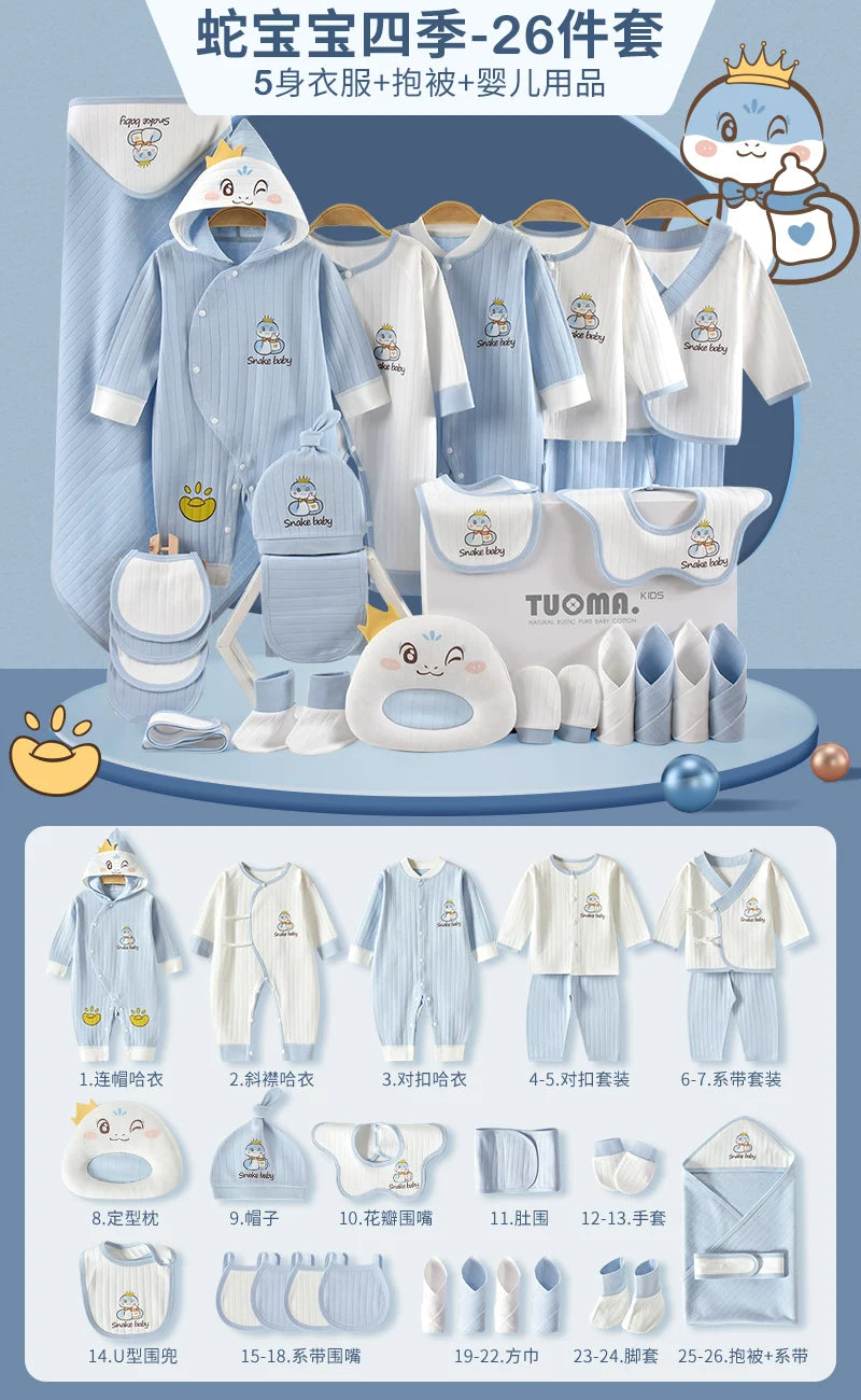 Körpə geyimləri, yeni doğulmuş körpələr üçün hədiyyə qutusu, təmiz pambıq dəsti, yeni doğulmuş körpələr üçün hədiyyələrin tam kolleksiyası, dolunay şənliyi və daha çox şey.