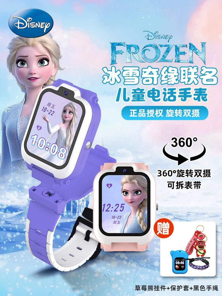 Disney uşaq telefon saatı qız Elsa Princess Frozen ibtidai məktəb şagirdi dahi qız smart saatı