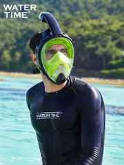 WaterTime snorkeling üç xəzinə dalğıc maskası avadanlığı sualtı nəfəs borusu pulsuz dalğıc gözlükləri böyüklər üçün üzgüçülük eynəkləri